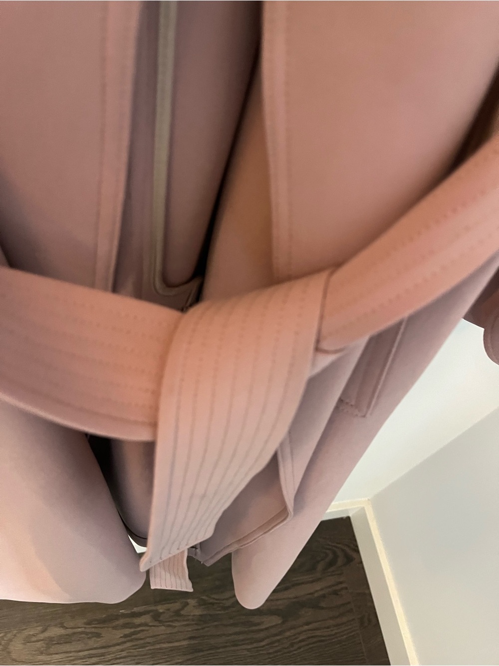 Theory Medium Weight Belted Wrap Coat - Dusty Rose - Picture 5 of 5